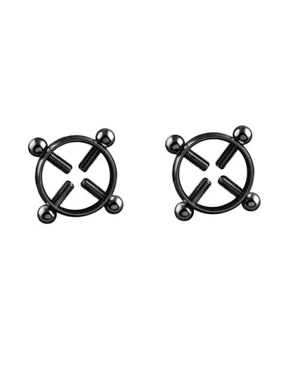 1Pair Fashion Stainless Steel Adjustable Nipple Ring For Women, Various Colors Clip On Nipple Rings Fake Nipple Piercing Jewelry