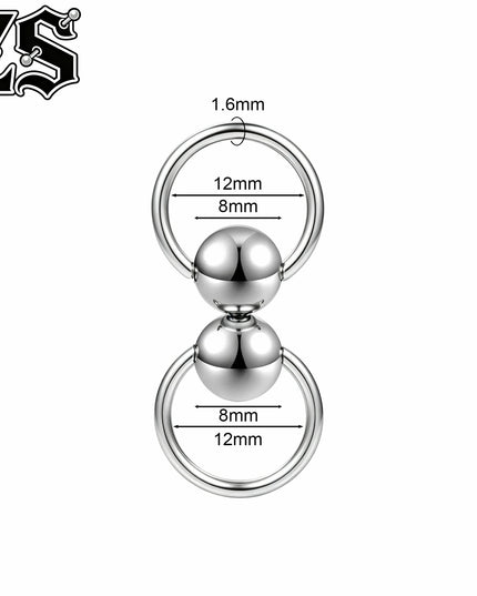 ZS 14/12G 1 PC/1 Pair Stainless Steel Nipple Rings Pendant Nipple Piercings Horseshoe Dangle Taper Private Piercing Body Jewelry