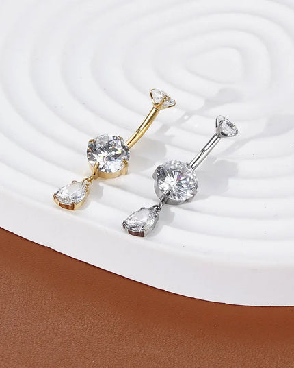 1Pc Titanium Belly Button Piercing Ring for Women CZ Heart Butterfly Dangle Navel Ring Belly Piercing Body Jewelry