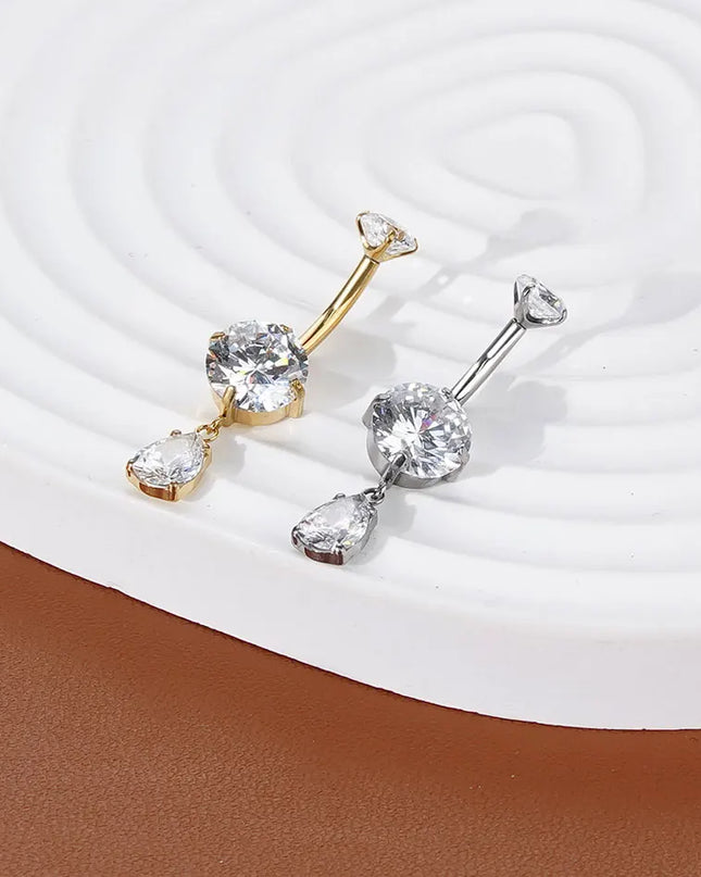1Pc Titanium Belly Button Piercing Ring for Women CZ Heart Butterfly Dangle Navel Ring Belly Piercing Body Jewelry