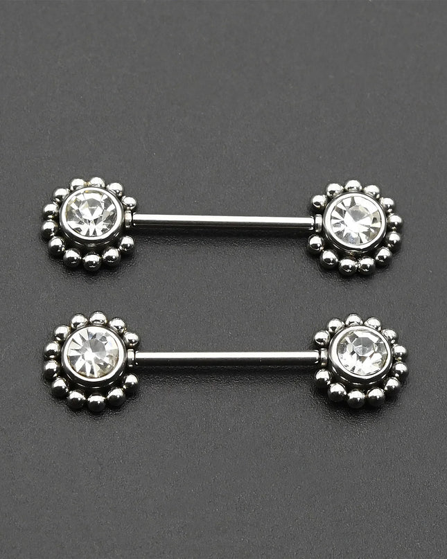 1 Pair 16G 1.2x14mm Plug-in Stainless Steel Barbell Piercing Sexy Women Nipple Piercing Jewelry Unthreaded Nipple Rings No Screw