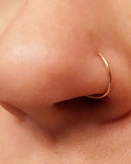 1/2pcs Nose Ring Clips Septum Ring Hoop Cartilage Tragus Helix Small Piercing Nose Rings  For Women Body Jewelry Accessories