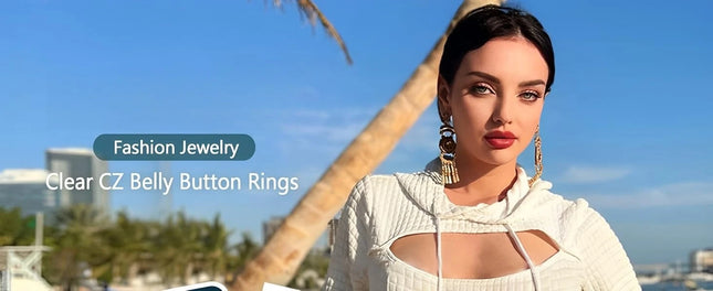 Bobisty Belly Button Rings 316L Surgical Steel Hypoallergenic Belly Button Rings Shiny CZ Belly Button Piercing Jewelry
