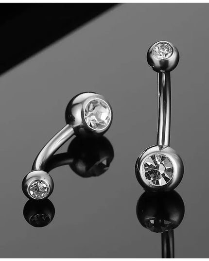 1Pc Belly Button Ring for Women, 316L Stainless Steel Belly Ring Piercing 8/10/12mm Belly Button Stud for Women