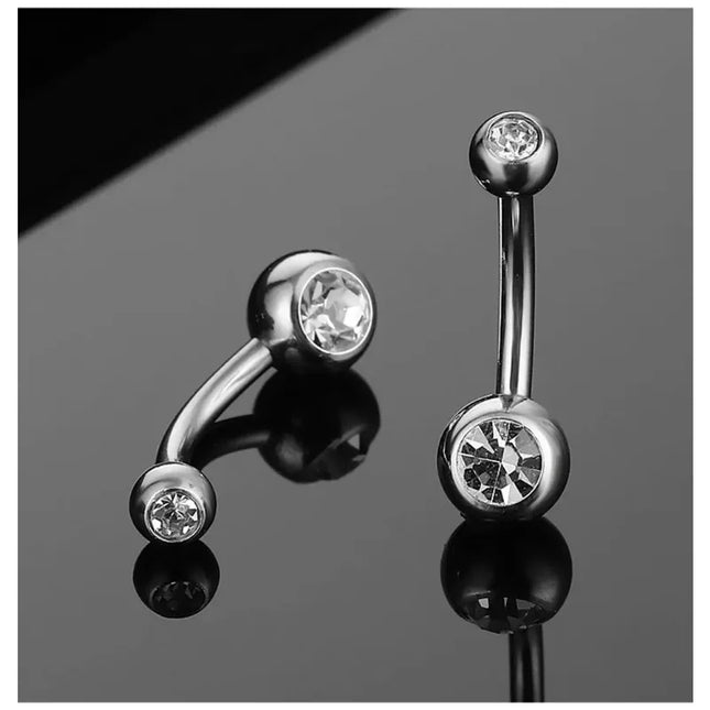 1Pc Belly Button Ring for Women, 316L Stainless Steel Belly Ring Piercing 8/10/12mm Belly Button Stud for Women