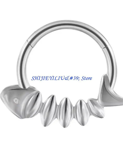 E21F Comfortable Wear Seamless Nose Rings with Heart Polished Surfaces Nose Jewelry Suitable for Easy Wear