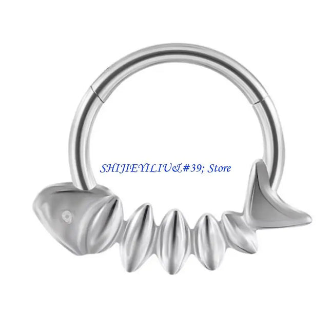 E21F Comfortable Wear Seamless Nose Rings with Heart Polished Surfaces Nose Jewelry Suitable for Easy Wear