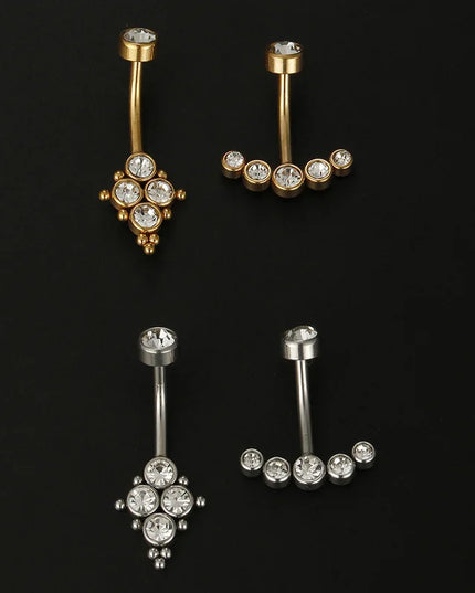 1 Pc New Sexy Dangling Navel Belly Button Ring Oreja 14G Cubic Zirconia 316L Surgical Steel Belly Piercing Jewelry