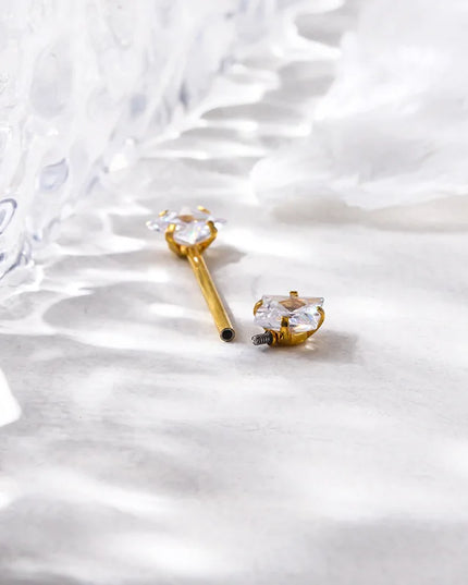 1PC Stainless Steel CZ Nipple Rings for Women Silver Gold Color Barbell Round Heart Square Nipple Piercing Body Piercing Jewelry