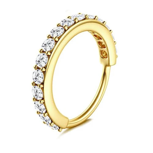Florideco 14K Gold Plated Nose Rings for Women Men 20G Stainless Steel Nose Rings Hoops L Shaped Studs Nostril Piercings Jewelry