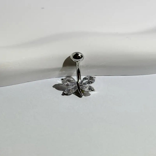 Belly Button Ring Trendy Dragonfly Butterfly Shape Sexy Comfort Fit Navel Piercing Jewelry for Girls Pool Party Beach Trip