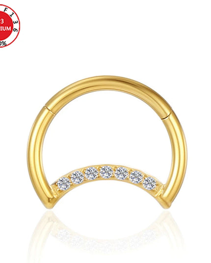 Septum Piercing Nose Ring for Women Piercing for The Ears Tragus Lip Zircon Jewelry Ladies Sexy Perforated Labret Body Jewelry