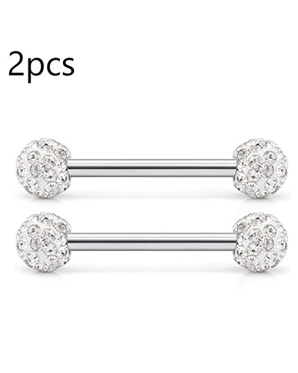 14G Tongue Rings Nipple Rings Surgical Steel Barbell Nipplering Body Piercing Jewelry for Women Men 12MM 14MM 16MM 18MM Bar Leng