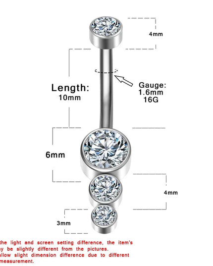 F136 Titanium Piercing belly button Septum Zircon Clicker Helix Hinged Segment belly piercing Women Charming Body Jewelry