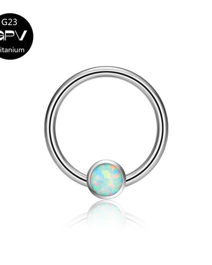 G23 Titanium Nose Ring Middle Clip Ball Popular Men's And Women's Punk Puncture Jewelry Nasal Septum Ring