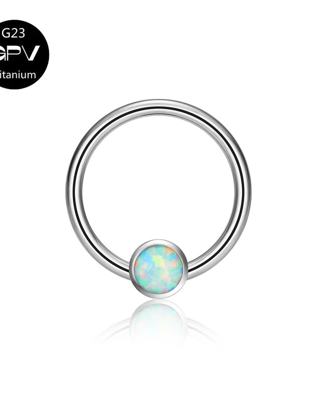 G23 Titanium Nose Ring Middle Clip Ball Popular Men's And Women's Punk Puncture Jewelry Nasal Septum Ring