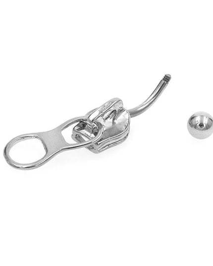 Punk Belly Button Rings Stainless Steel Navel Nail Creative Zipper Navel Ring For Women Girls Body Piercing Jewelry GiftsHot