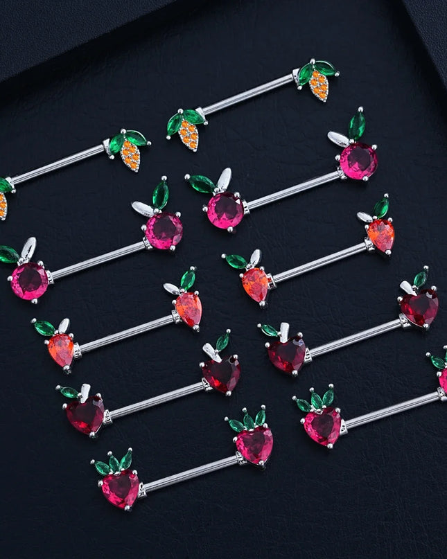 2pcs Animal Plant Series Nipple Piercing Shield Barbell for Women Both Sides Screwed Sexy Body Nipple Ring Piercings Nombril