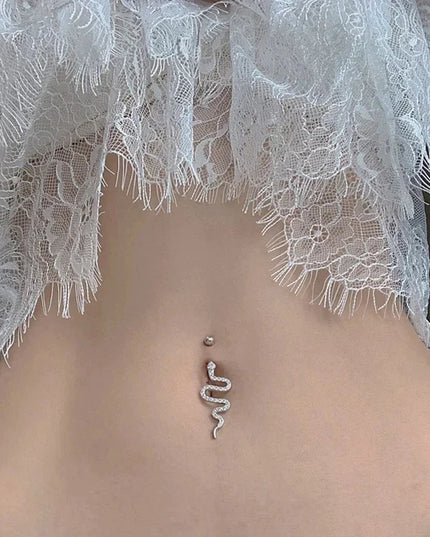 Dainsty Dangled Belly Button Rings Surgical Steel 14G Bar Navel Piercing Ring Crystal CZ Bee Flower Heart Belly Ring Ear Jewelry