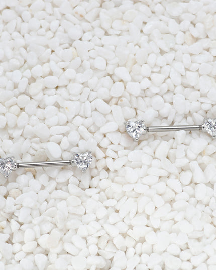 1Pair Surgical Steel Nipple Rings Nipple Piercing Bar Jewelry for Women Men with Sparkle CZ 14G Barbell Body Jewelry Accessories