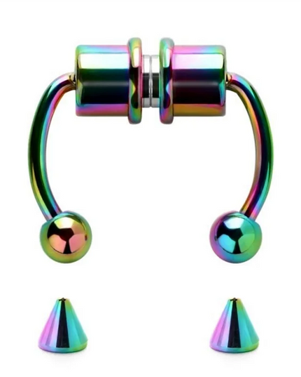 Magnetic Horseshoe Nose Rings, 316L Stainless Steel, Faux Septum Rings, Fake Piercing, Clip on, Hoop Rings, Gift for Women, Girl
