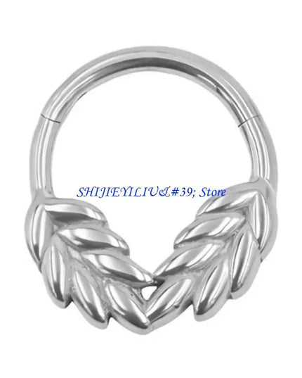 E21F Comfortable Wear Seamless Nose Rings with Heart Polished Surfaces Nose Jewelry Suitable for Easy Wear