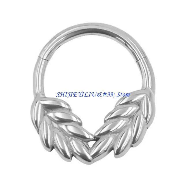 E21F Comfortable Wear Seamless Nose Rings with Heart Polished Surfaces Nose Jewelry Suitable for Easy Wear