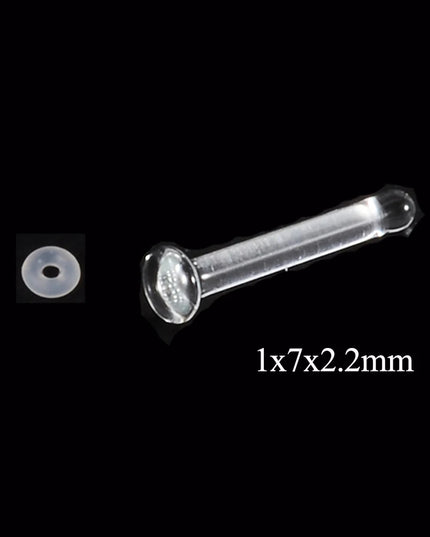 1PC Glass Nose Helix Studs Transparent Straight Curved Nose Ring Prevent Allergy Nariz Tragus Navel Piercing Body Jewelry