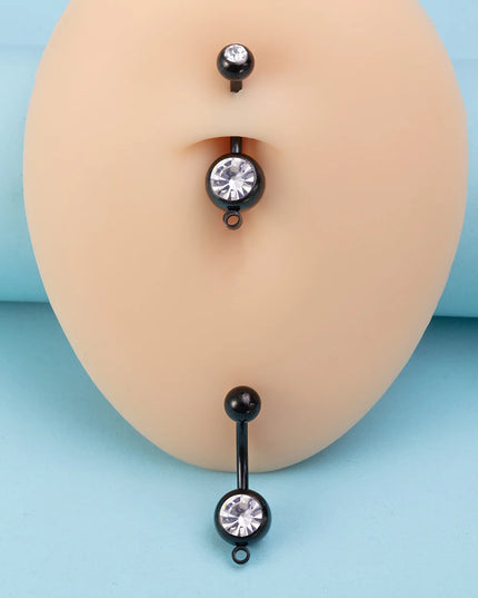 1/4pcs Belly Button Rings DIY Jewelry Making Supplies Findings Pendant Navel Stud Stainless Steel Barbell Piercing Body Jewelry