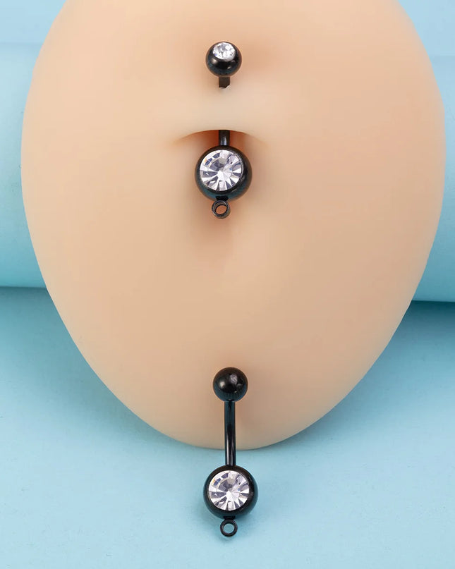 1/4pcs Belly Button Rings DIY Jewelry Making Supplies Findings Pendant Navel Stud Stainless Steel Barbell Piercing Body Jewelry