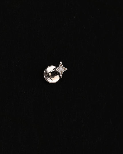 AIDE Heart Round Ball Flat Helix Piercing Earring 925 Sterling Silver Ear Studs Geometric Zircon Exquisite Trinket Studs Aretes