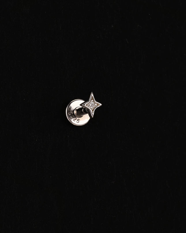 AIDE Heart Round Ball Flat Helix Piercing Earring 925 Sterling Silver Ear Studs Geometric Zircon Exquisite Trinket Studs Aretes