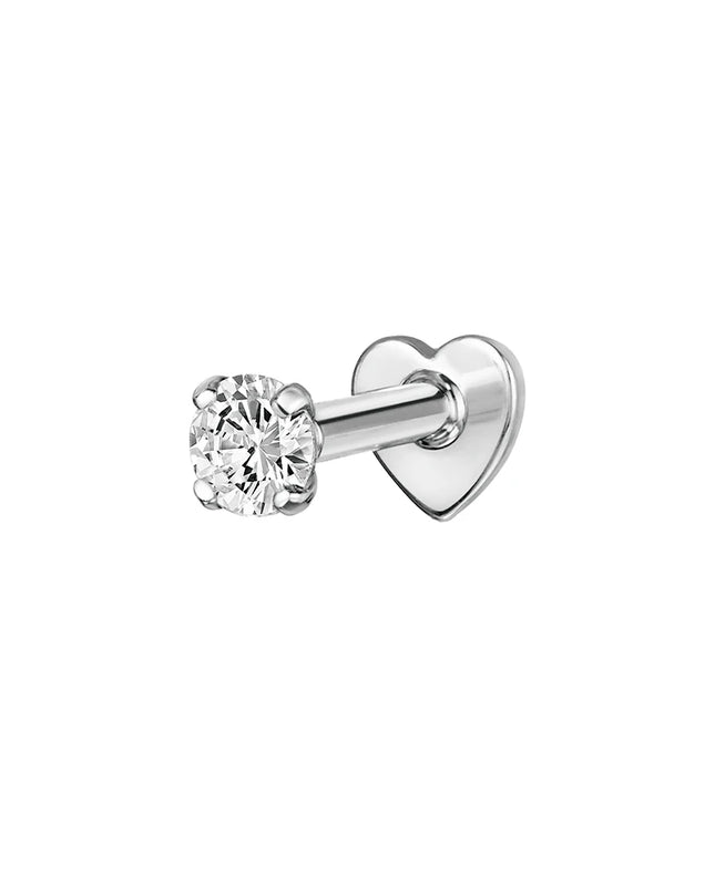 AIDE Heart Round Ball Flat Helix Piercing Earring 925 Sterling Silver Ear Studs Geometric Zircon Exquisite Trinket Studs Aretes