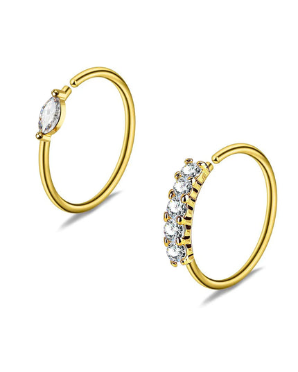 316L Stainless Steel Nose Ring Hoop 20G Cartilage Tragus Helix Conch Nose Piercing Jewelry Hoop Stud Unisex Minimalist