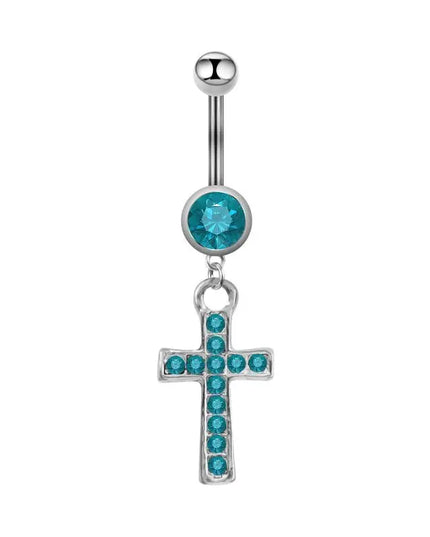 Sexy Cross Belly Navel Piercing Stainless Steel Fashion Belly Ring For Women Body Jewelry