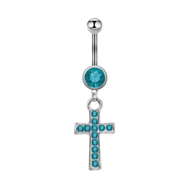 Sexy Cross Belly Navel Piercing Stainless Steel Fashion Belly Ring For Women Body Jewelry