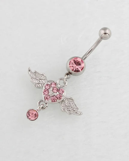 1PCS Butterfly Belly Button Piercing Jewelry 14G Heart Belly Ring Body Piercing Bee Navel Piercing Belly Bars Piercing Ombligo