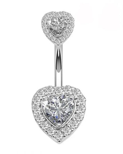 Zircon Crystal Belly Button Piercing Rings for Women Navel Ring Surgical Steel Barbell Heart Butterfly Body Piercing Jewelry