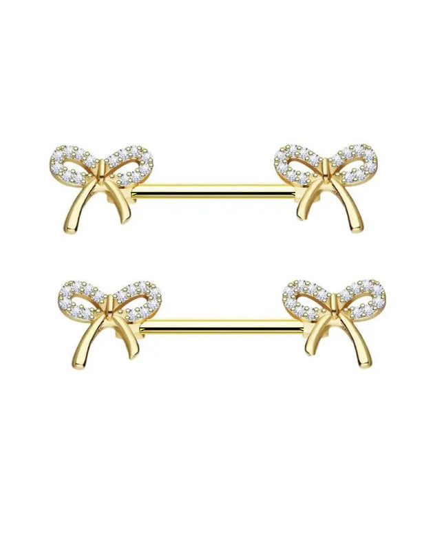 Nipple Piercing Jewelry 14G Stainless Steel Nipple Rings for Women Heart Butterfly Flower Bow Nipple Barbells