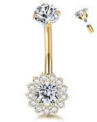 style 1 / Navel & Bell Button Rings / 14G(1.6mm)|body|Curved barbell