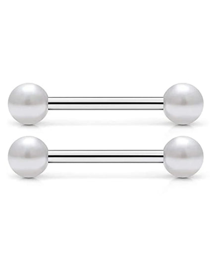 48 Pcs/2 Pcs Nipple Ring Tongue Ring Surgical Steel Straight 14G Barbell Piercing Jewelry 12MM 14MM 16MM Women's and Men's Glow