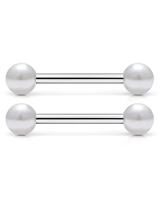 48 Pcs/2 Pcs Nipple Ring Tongue Ring Surgical Steel Straight 14G Barbell Piercing Jewelry 12MM 14MM 16MM Women's and Men's Glow