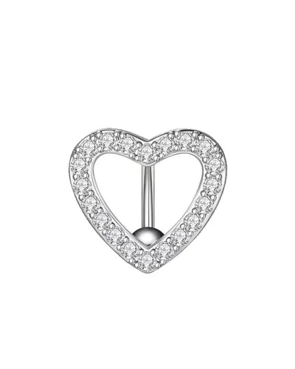 Dainsty Dangled Belly Button Rings Surgical Steel 14G Bar Navel Piercing Ring Crystal CZ Bee Flower Heart Belly Ring Ear Jewelry