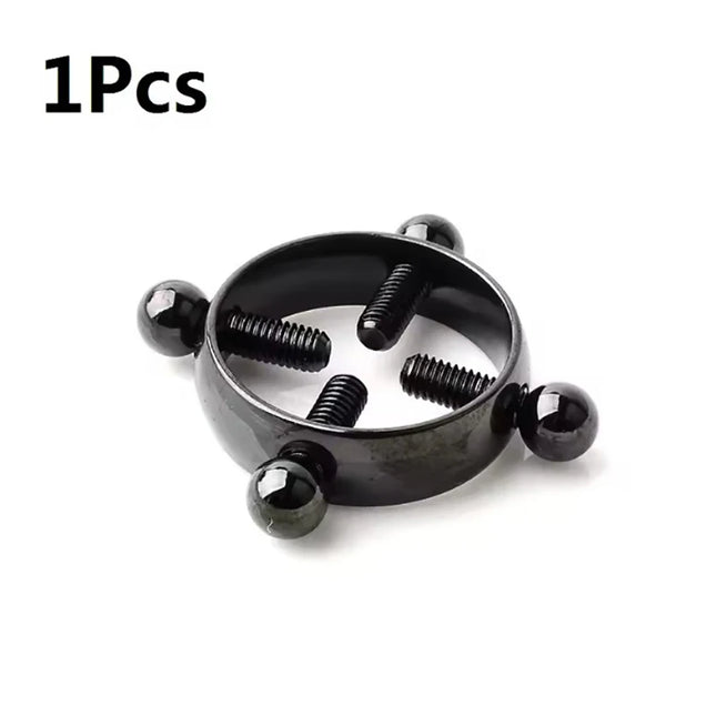 1Pcs Adjustable Stainless Steel Nipple Ring Clip-On Fake Nipple Piercing Jewelry for Women Various Colors Available