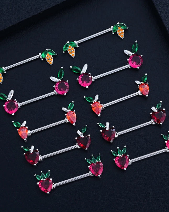 2pcs Animal Plant Series Nipple Piercing Shield Barbell for Women Both Sides Screwed Sexy Body Nipple Ring Piercings Nombril