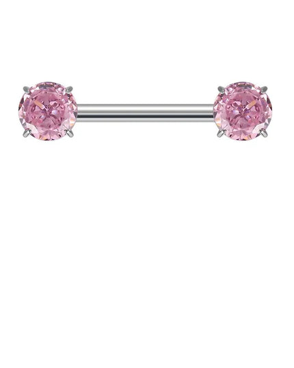 ASTM F136 Titanium PIERC Barbell Ring Nipple Ring Barbell CZ 14G12mm Ear Bar Piercing Bar Barbells Nipple Piercing Jewelry