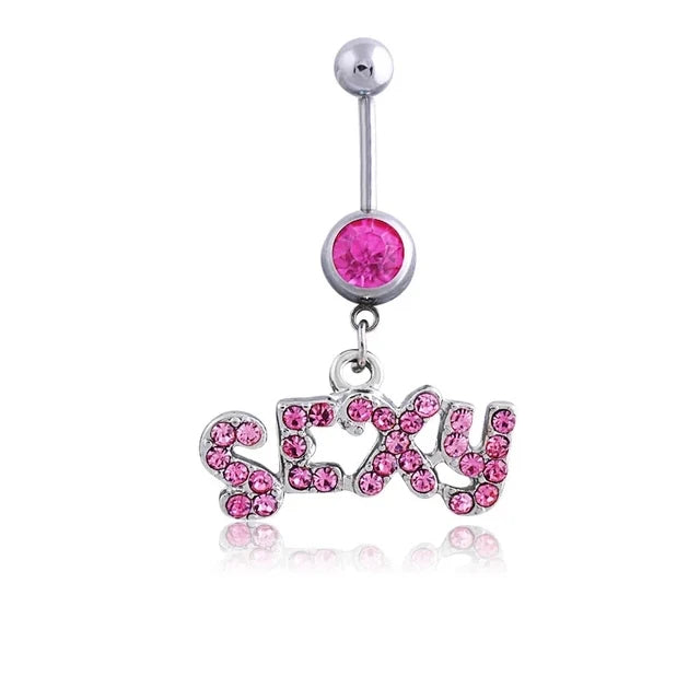 1PCS Butterfly Belly Button Piercing Jewelry 14G Heart Belly Ring Body Piercing Bee Navel Piercing Belly Bars Piercing Ombligo