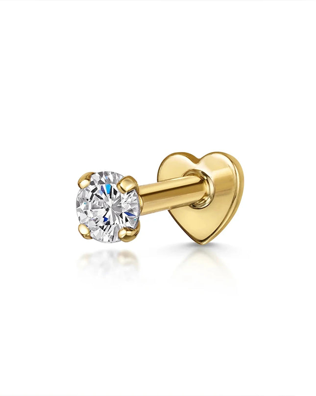 AIDE Heart Round Ball Flat Helix Piercing Earring 925 Sterling Silver Ear Studs Geometric Zircon Exquisite Trinket Studs Aretes