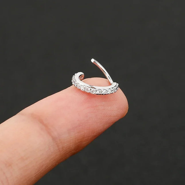 1/2/3pcs Fake Nose Ring For Women Stainless Steel Round Cartilage Tragus Helix Ear Nose Piercing Falso Nariz Body Jewelry