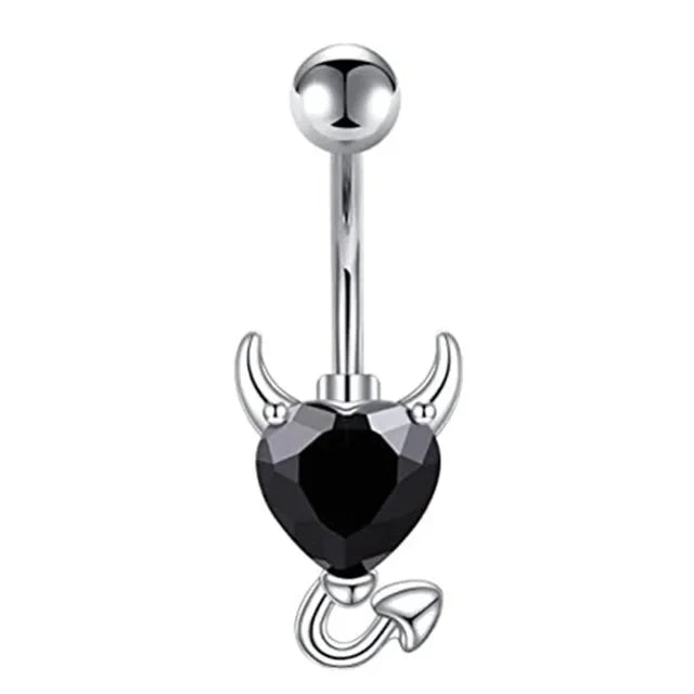 1PCS Bat Belly Button Piercing Jewelry 14G Claw Belly Ring Body Piercing Bee Navel Piercing Heart Belly Bars Piercings Ombligo